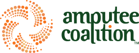 A green background with orange dots and the words " amplify coalition ".